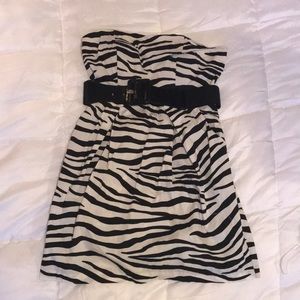 Black & white zebra dress